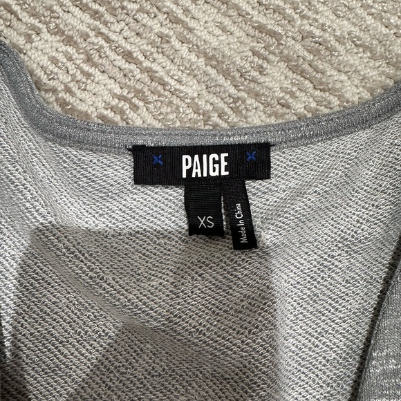 Paige long sleeve gray thin sweatshirt size xs - Picture 3 of 4